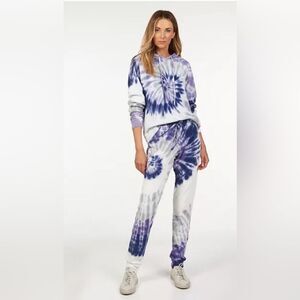 NWT Michael Lauren Max Purple Tie Dye Hooded - Sweatshirt‎ Size M